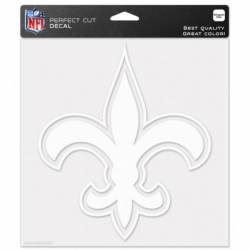 New Orleans Saints - 8x8 White Die Cut Decal