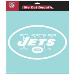 New York Jets 1998-2018 - 8x8 White Die Cut Decal