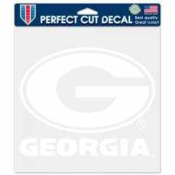 University Of Georgia Bulldogs - 8x8 White Die Cut Decal