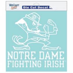 University Of Notre Dame Fighting Irish Logo - 8x8 White Die Cut Decal