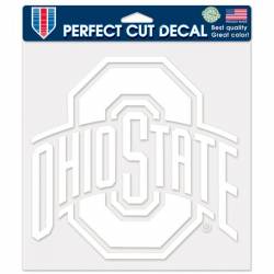 Ohio State University Buckeyes - 8x8 White Die Cut Decal