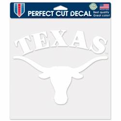 University Of Texas Longhorns - 8x8 White Die Cut Decal