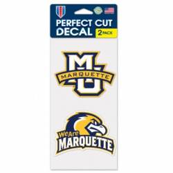 Marquette University Golden Eagles - Set of Two 4x4 Die Cut Decals