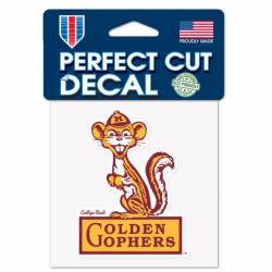 University Of Minnesota Golden Gophers Vintage Logo - 4x4 Die Cut Decal