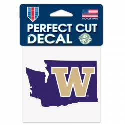 University Of Washington Huskies Home State Washington - 4x4 Die Cut Decal