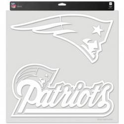 New England Patriots - 18x18 White Die Cut Decal