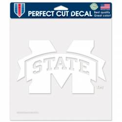 Mississippi State University Bulldogs - 8x8 White Die Cut Decal