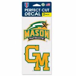 George Mason University Patriots - Set of Two 4x4 Die Cut Decals
