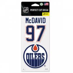 Connor McDavid #97 Edmonton Oilers - Set of Two 4x4 Die Cut Decals