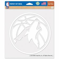 Minnesota Timberwolves Alternate Logo - 8x8 White Die Cut Decal