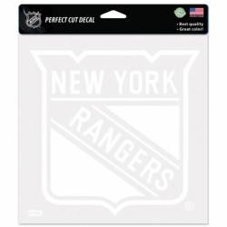 New York Rangers - 8x8 White Die Cut Decal