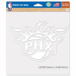 Phoenix Suns Logo - 8x8 White Die Cut Decal
