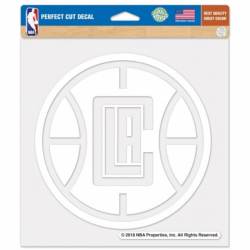 Los Angeles Clippers - 8x8 White Die Cut Decal