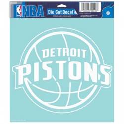 Detroit Pistons - 8x8 White Die Cut Decal