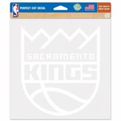 Sacramento Kings Logo - 8x8 White Die Cut Decal