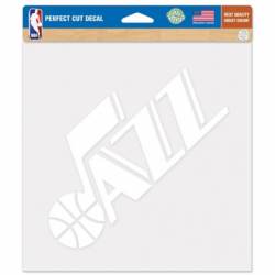 Utah Jazz - 8x8 White Die Cut Decal