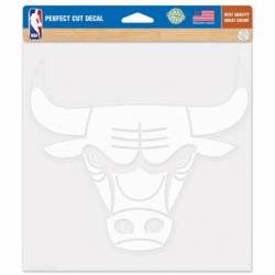 Chicago Bulls - 8x8 White Die Cut Decal