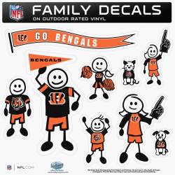 Cincinnati Bengals - Set Of 9 Family Sticker Sheet