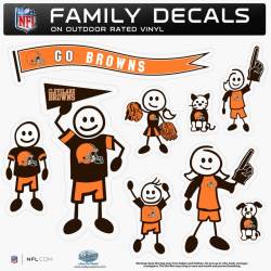 Cleveland Browns - Set Of 9 Family Sticker Sheet