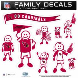 Arizona Cardinals - Set Of 9 Family Sticker Sheet