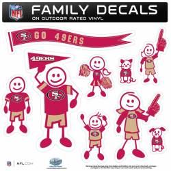San Francisco 49ers - Set Of 9 Family Sticker Sheet