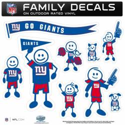 New York Giants - Set Of 9 Family Sticker Sheet