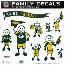 Green Bay Packers - Set Of 9 Family Sticker Sheet