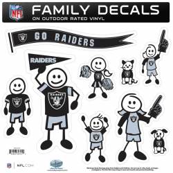 Oakland Raiders - Set Of 9 Family Sticker Sheet