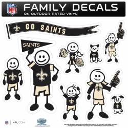 New Orleans Saints - Set Of 9 Family Sticker Sheet