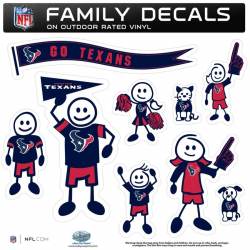 Houston Texans - Set Of 9 Family Sticker Sheet