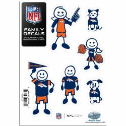 Denver Broncos - Set Of 6 Family Sticker Sheet