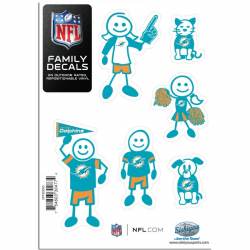 Miami Dolphins - Set Of 6 Family Sticker Sheet