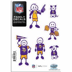 Minnesota Vikings - Set Of 6 Family Sticker Sheet