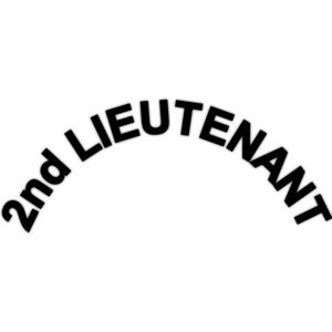 2nd Lieutenant Helmet Rocker Crescent - Decal