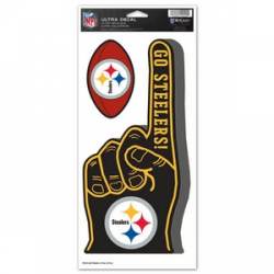 Pittsburgh Steelers Black - Finger Ultra Decal 2 Pack