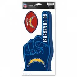San Diego Chargers - Finger Ultra Decal 2 Pack
