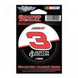 Austin Dillon #3 DOW - 3x3 Round Vinyl Sticker