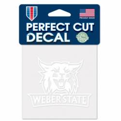 Weber State University Wildcats - 4x4 White Die Cut Decal