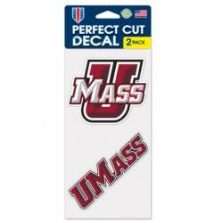 University Of Massachusetts-Amherst Minutemen - Set of Two 4x4 Die Cut Decals