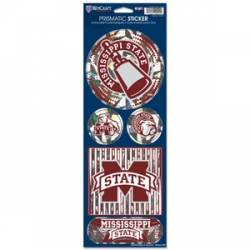 Mississippi State University Bulldogs - Prismatic Decal Set