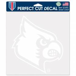 University Of Louisville Cardinals - 8x8 White Die Cut Decal