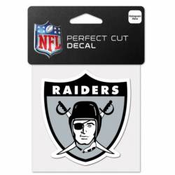 Oakland Raiders Retro Logo - 4x4 Die Cut Decal
