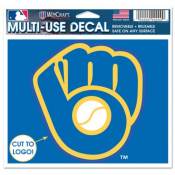 Milwaukee Brewers Retro Glove - 4.5x5.75 Die Cut Ultra Decal