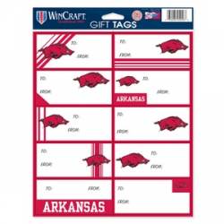 University Of Arkansas Razorbacks - Sheet of 10 Gift Tag Labels