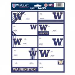 University Of Washington Huskies - Sheet of 10 Gift Tag Labels