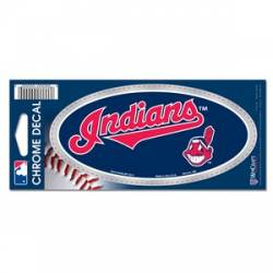 Cleveland Indians - 3x7 Oval Chrome Decal