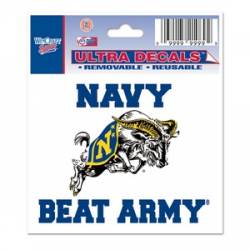 US Naval Academy Navy Midshipmen Beat Army - 3x4 Ultra Decal