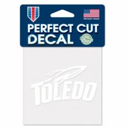 University Of Toledo Rockets - 4x4 White Die Cut Decal