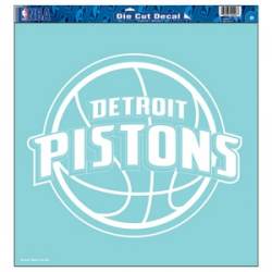 Detroit Pistons - 18x18 White Die Cut Decal