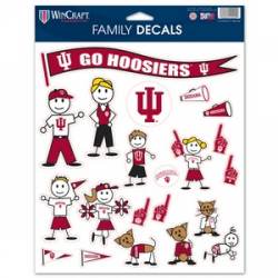 Indiana University Hoosiers - 8.5x11 Family Sticker Sheet